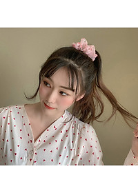 Dây buộc tóc voan mềm cherry Scrunchies dễ thương HD43 