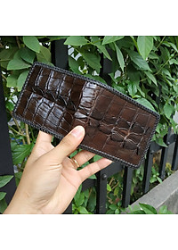 Ví Da Cá Sấu Vây Đuôi 2 mặt Rất Đẹp! ĐAN VIỀN THỦ CÔNG VÔ CÙNG CHẮC CHẮN