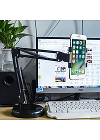 Giá Đỡ Điện Thoại Khung Kim Loại Xoay 360 độ, Chân Đế Chống Lật, Tùy Chỉnh Nhiều Góc Độ, Dùng Để Livestream, Giải Trí, Học Online - HÀNG CHÍNH HÃNG