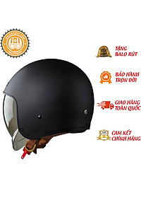 Mũ Bảo Hiểm Royal M139 Đen Nhám Kính Âm