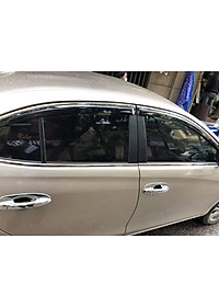 Bộ vè che mưa viền chỉ mạ crom dành cho xe Toyota Vios 2014-2020