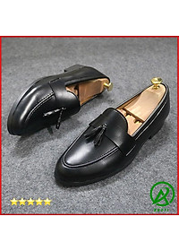 Giày Lười Nam Chuông Da Nhám Sang Trọng Khâu Đế Chắc Chắn M573