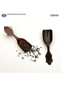 Muỗng xúc trà gỗ trắc/cẩm siêu sạch (HAHANCO) Dụng cụ hữu dụng khi thưởng trà - CTH779