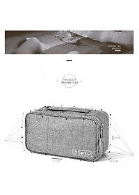 Túi đựng đồ lót đi du lịch, Túi Đựng áo ngực, Đồ Lót Đi Du Lịch Nhiều Ngăn Nhỏ Gọn Không Thấm Nước Tiện Dụng, túi du lịch tiện lợi, hộp vải đựng đồ đa năng, tủ vải quần áo, hộp vải chia ngăn - Hãng dododios