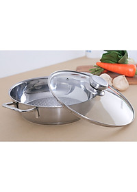 Nồi lẩu xào Fivestar 24cm nắp kính tặng 2 vá canh