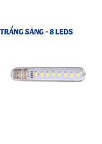 Đèn Led Thanh 8 Bóng Để Bàn Đầu Gắn Ngõ USB Dự Phòng 4W (0.5W/led) Siêu Sáng