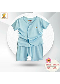 Bộ sơ sinh cài chéo tay ngắn vải visco siêu mềm mại cho bé