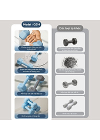 Bộ 2 tạ tay 3kg Model Q304 - Q314 cao cấp tập Gym BG (hàng nhập khẩu)