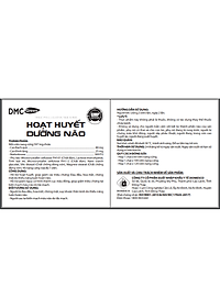 Viên Uống Bổ Não HOẠT HUYẾT DƯỠNG NÃO Domesco Hộp 60 Viên - Hỗ Trợ Tăng Cường Tuần Hoàn Máu Não, Cải Thiện Trí Nhớ, Ngăn Ngừa Hình Thành Cục Máu Đông, Giảm Đau Đầu, Hoa Mắt, Chóng Mặt