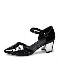 Giày sandal nữ hàng hiệu rosata cao gót đế cao 5 phân màu đen za05