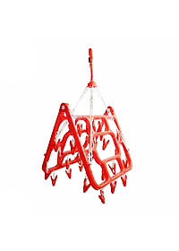 Móc xếp thông minh 32 kẹp Chấn Thuận Thành - móc chùm chữ nhật, phơi quần áo, tất vớ có thể gấp gọn, đa năng, tiện lợi MTXL20 (giao màu ngẫu nhiên)