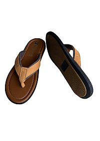 Dép xỏ ngón nam da bò  Trường Hải có 2 màu đen,vàng  thời trang trẻ trung XN125Đ