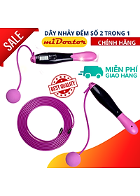 Dây Nhảy Đếm Số, Đo Calo, Khoảng Cách Cao Cấp Chính Hãng miDoctor – Kèm Bóng Xoay Cho Người Mới Bắt Đầu Tập