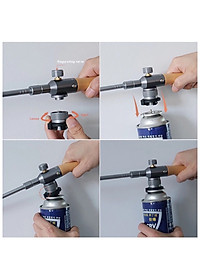 Đồ cắm trại đèn khò ga campingmoon campoutvn MT-3955 du lịch dã ngoại công suất lớn tay cầm dài an toàn gas sử dụng A081