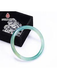 Vòng tay liền khồi đá mã não xanh bản tròn ni54 mệnh hỏa. mộc - Ngọc Quý Gemstones
