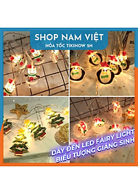 Dây Đèn Led Fairy Light Trang Trí Giáng Sinh Biểu Tượng Cây Thông, Người Tuyết, Ông Già Noel - Chính Hãng NAVIVU