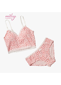 Bộ Đồ Lót Nữ Cotton Lụa Phối Ren Miley Lingerie BRC0413_FCP0411