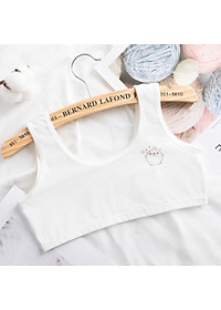 Bộ 5 áo lót học sinh nữ vải cotton dây bản to không đệm mút thoáng mát - ao lot hoc sinh nu day to