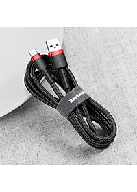 Cáp sạc nhanh, truyền dữ liệu tốc độ cao Baseus Cafule Type C v2 cho Samsung / Xiaomi/ Huawei/ Oppo/Nokia ( max 3A, Sạc nhanh Quick charge 3.0, Siêu bền) - Hàng chính hãng