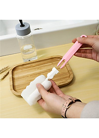Cây cọ rửa ly cốc, chai lọ, bình sữa bằng mút xốp cán rời có móc treo tiện dụng cho gia đình, quán ăn, cà phê - Dụng cụ rửa ly cốc nhỏ gọn tiện dụng