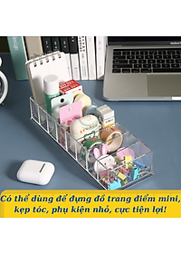 Hộp Nhựa Trong Suốt Đựng Cáp Sạc & Phụ Kiện - Hộp Chia Ngăn Đa Năng Lưu Trữ Dây Sạc- Hộp Đựng Dây Cáp Mini Có Nắp Đậy- Hộp Nhựa Trong Suốt Đựng Đồ Công Nghệ- Hộp Lưu Trữ Dây Điện, Củ Sạc, Văn Phòng Phẩm