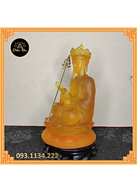 Tượng địa tạng vương bồ tát – tượng phật Địa Tạng lưu ly màu vàng cao 21cm đồ thờ cúng phong thủy shop Diệu Tâm