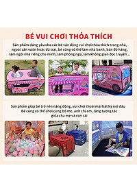 Lều Cho Bé Trai Bé Gái Công Chúa, Nhà Lều Vải Trẻ Em Cho Bé Ngủ Riêng Chơi Trong Nhà Ngoài Sân Có Khung Thép Dẻo Dễ Gấp