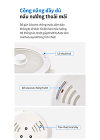 Nồi điện đa năng Bianco LocknLock EJP134IVY (5 lít), EJP124IVY (3 lít), Hàng Chính Hãng, Nấu nhanh, Phủ men sứ - JoyMall