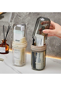 Hộp Đựng Bàn Chải Kem Đánh Răng Có Thể Làm Cốc Nước Súc Miệng Tiện Lợi Đi Du Lịch - Hộp ĐỰng Bàn Chải Du lịch Đa Năng - Hàng Chính Hãng MINIIN