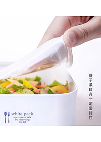 Bộ 09 hộp thực phẩm có nắp đậy an toàn White Pack hàng Made in Japan