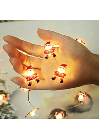 Dây Đèn Led 20 Bóng Họa Tiết Ông Già Noel Dài 2M