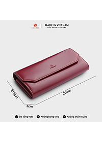 Ví Yuumy ( Thời trang nữ nắp gập kiểu cầm tay dáng dài - Ví da Seasand YV76 )