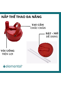 [NEW PRODUCT_Hàng chính hãng_Thương hiệu Mỹ] Bình giữ nhiệt elemental Pop 414ml, inox 304, giữ nóng 12 giờ lạnh 24 giờ, FDA Hoa Kỳ, An toàn sức khỏe
