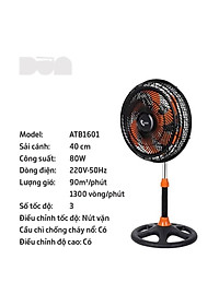(ASIA) Quạt lửng Asia TURBO 6 cánh 80w - bán công nghiệp -  Hàng chính hãng