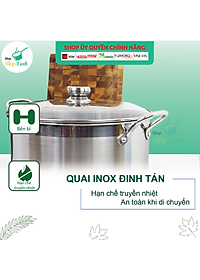 Nồi luộc gà cao cấp Fivestar N28-3DG 3 đáy từ nắp kính 28cm ( tặng 2 vá canh )