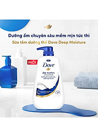 Sữa tắm dưỡng thể Dove Deep Moisture Dưỡng ẩm chuyên sâu với dưỡng chất lợi khuẩn da 900g