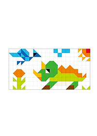 Đồ Chơi Bộ Tranh Xếp Nút TOONYKIDS - Đồ Chơi Thông Minh Cho Bé - JURASSIC PUZZLE TN011 [Tặng Kèm Sticker]