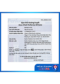 Hộp 50 Que Thử Đường Huyết Accu Chek Performa - Hàng Chính Hãng Roche, Date Xa