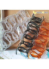 Kẹp tóc càng cua, kẹp càng cua Hàn Quốc 3 răng nhiều màu trơn BanaMoon PK22-3-003