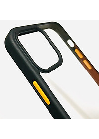 Ốp lưng cho iPhone 12 Pro Max (6.7) hiệu ROCK Guard Hybrid Glass Pc viền màu chống sốc (Không ố màu) - Hàng nhập khẩu