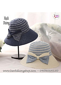 Nón đi biển vành rộng chống nắng, phối 2 màu thời trang phong cách xuân hè Châu Âu - Hạnh Dương