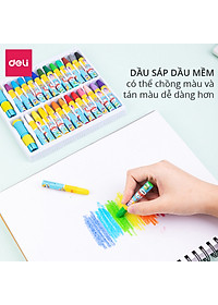 Bút sáp dầu Super Wings x Deli – thân lục giác – 12/18/24 màu - EC009-12 /EC009-18/ EC009-24