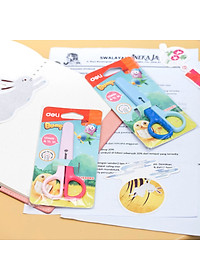 Kéo Học Sinh 121Mm Deli - Hồng/Xanh - 1 Chiếc - E6021