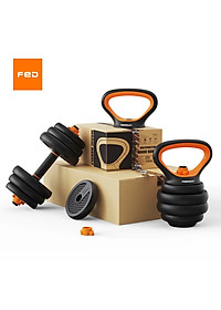 Bộ Tạ Tay (6 in 1) Composite FED Kết hợp tạ đẩy(20 kg)Đa Năng Cao cấp --- hàng chính hãng.