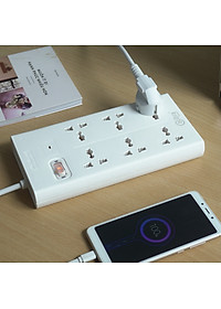 Ổ cắm điện  Calibra 6 Ổ 1 Công Tắc 4000W CSU-6K1A, An toàn, siêu chịu tải / Hàng chính hãng