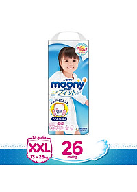Tã quần cao cấp Moony XXL26 dành cho bé gái