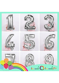 Bong bóng số trang trí tiệc xinh 0-9 size lớn (chọn màu)