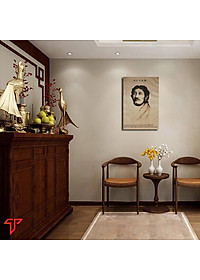 Tranh treo tường trang trí cán gỗ MDF cao cấp mẫu chân dung Đức Phật Cồ-đàm,  Tranh Phật Giáo Thích Ca Mâu Ni Phật 2510