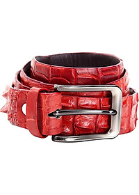 Thắt Lưng Nam Da Cá Sấu Nguyên Con Đầu Kim Huy Hoàng HT4739 - Nâu Đỏ