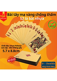 Bộ Bài PVC Mạ Vàng 24K Mạ Bạc Cao Cấp Chất Liệu Đàn Hồi, Bộ Bài Tây Poker Polieste Không Thấm Nước, Hàng Chính Hãng
